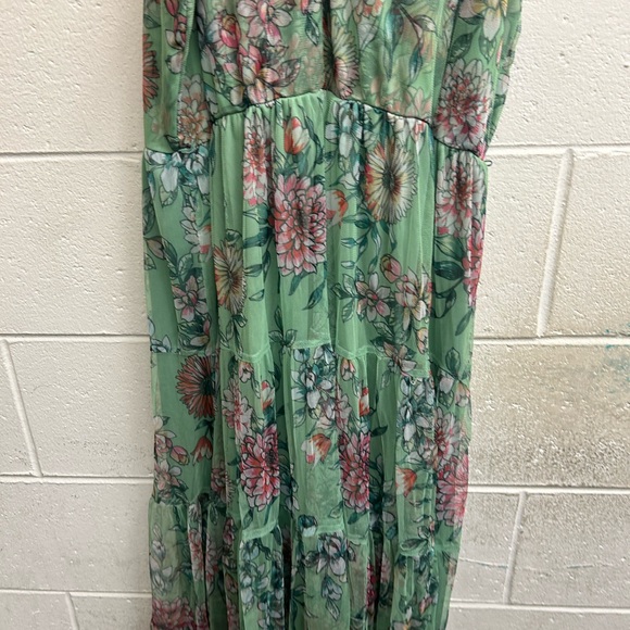 Woman’s Candalite woman’s green flowered sleeveless dress 2x - Picture 10 of 11
